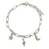 pulsera dijes cielo luna rayo estrella acero quirurgico