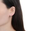 Aros Gato Calado Plata 925