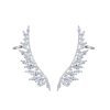Aros Trepadores Alas Cristal Plata 925