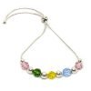 Pulsera Ajustable Bolitas y Piedras Plata 925 2