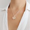 collar cristal swarovski edelweiss 18mm plata