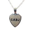 COAA-54 collar escudo boca juniors acero quirurgico plateado