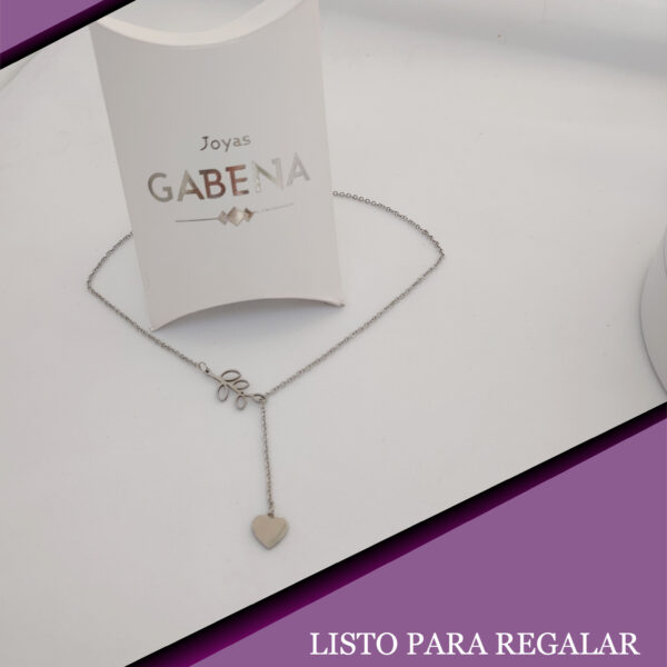 Collar Rama y Corazón Acero Quirúrgico