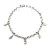 pulsera bolitas y ramitas acero quirúrgico