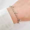 pulsera bolitas y ramitas acero quirúrgico