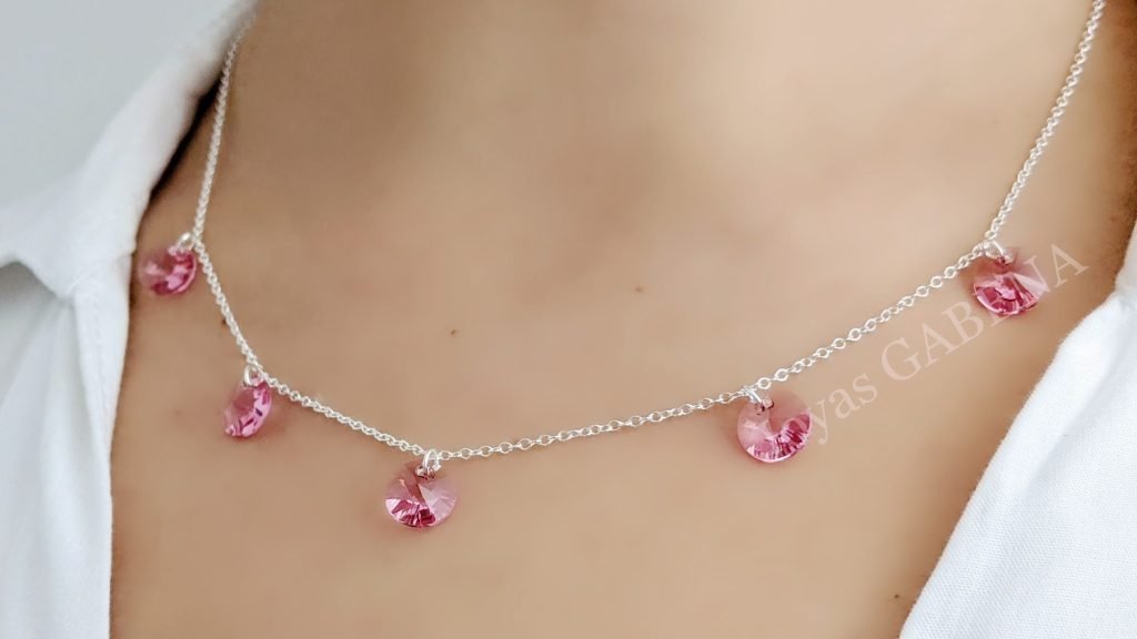 collar cristal rivoli plata
