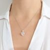collar cristal corazon 13mm Plata 925