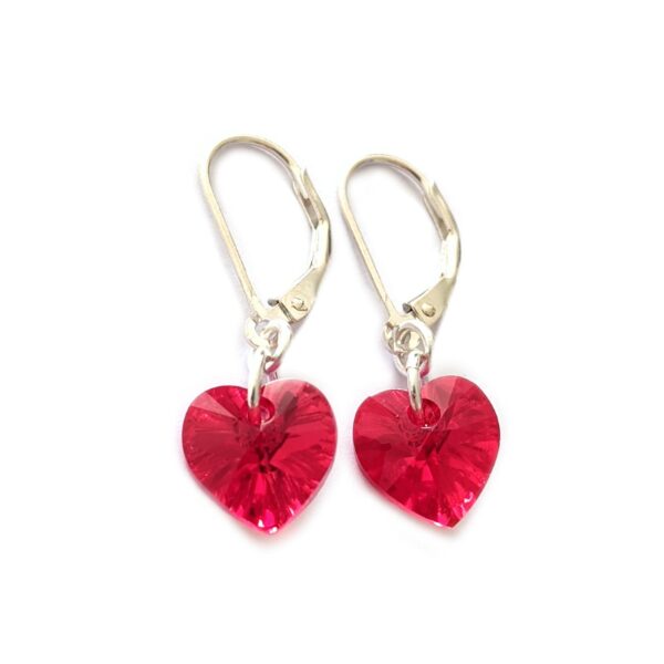 aros cristal corazon plata 925 light siam