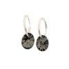 aros cristal ovalo cubano plata silver night{