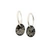 aros cristal swarovski ovalo cubano plata silver night{