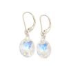 aros cristal swarovski ovalo plata aurora boreal