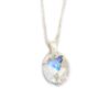 collar cristal ovalo 12mm plata aurora boreal