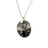 collar cristal swarovski ovalo 18mm plata silver night