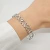 Pulsera Esclava Corazones Calados Acero Quirúrgico