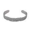 Pulsera Esclava Semi Abierta Pluma Acero Quirúrgico