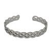 Pulsera Esclava Semi Abierta Trenzada Acero Quirúrgico