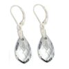 aros cristal gota metallic cap plata