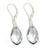 aros cristal swarovski gota metallic cap plata