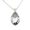 collar cristal swarovski gota metallic cap plata