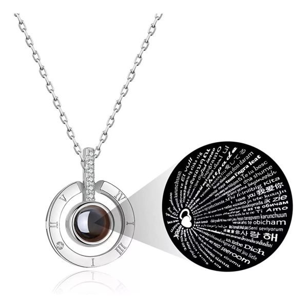 Collar Te Amo 100 Idiomas - Plateado 3
