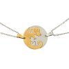 Collar Yin Yang Perros Parejas Amigos 2 En 1 Acero dorado
