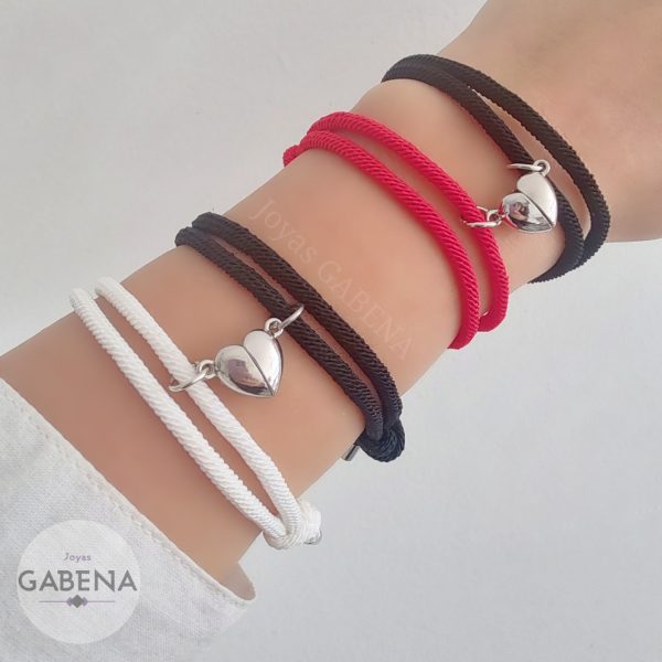 Pulsera Para Parejas Corazón Imantado 2 En 1 - Imagen 3