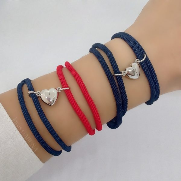Pulsera Para Parejas Corazón Imantado 2 En 1 - Imagen 5