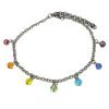 Tobillera 7 Chakras Acero Quirúrgico - 21 A 25Cm