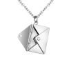 Collar Carta Inscripción Te Amo Acero Quirúrgico - Plateado 2