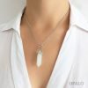 Collar piedra natural hexagonal opalo