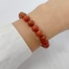 Pulsera Piedras Naturales 8mm Elastizada - Agata Rojo 3