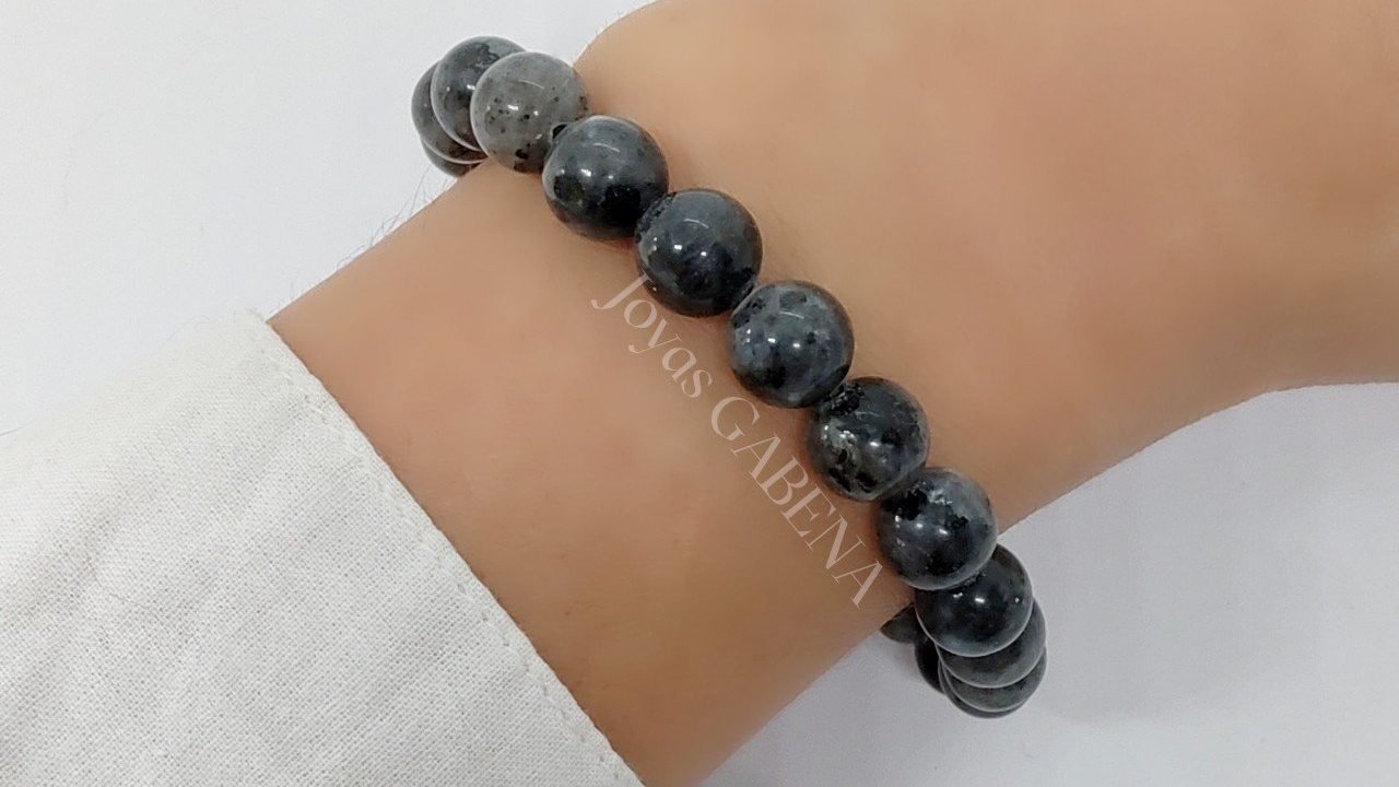 Pulsera Piedras Naturales 8mm Elastizada - Relampago 3