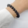 Pulsera Piedras Naturales 8mm Elastizada - lava 3
