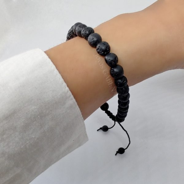 Pulsera Piedras Naturales Ajustable lava