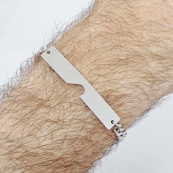 Pulseras Parejas Dije Corazón Barra Acero Quirúrgico 5