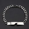 Pulseras Parejas Dije Corazón Barra Acero Quirúrgico 5