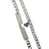 Pulseras Parejas Dije Corazón Barra Acero Quirúrgico 5