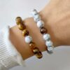 pulsera piedras naturales pareja ojo de tigre y turquesa 1