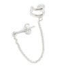 Aro Cuff Cadena y Bolita Plata 925