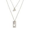 collar doble corazon acero quirurgico