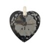 dije cristal corazon 28mm plata