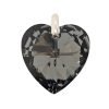 dije cristal corazon swarovski 28mm plata