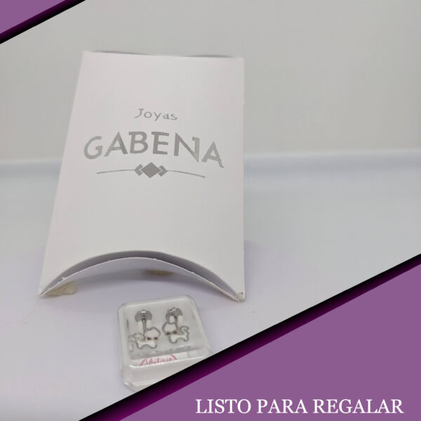 Aros Abridores Gato con Moño Acero Quirúrgico - Blanco pac