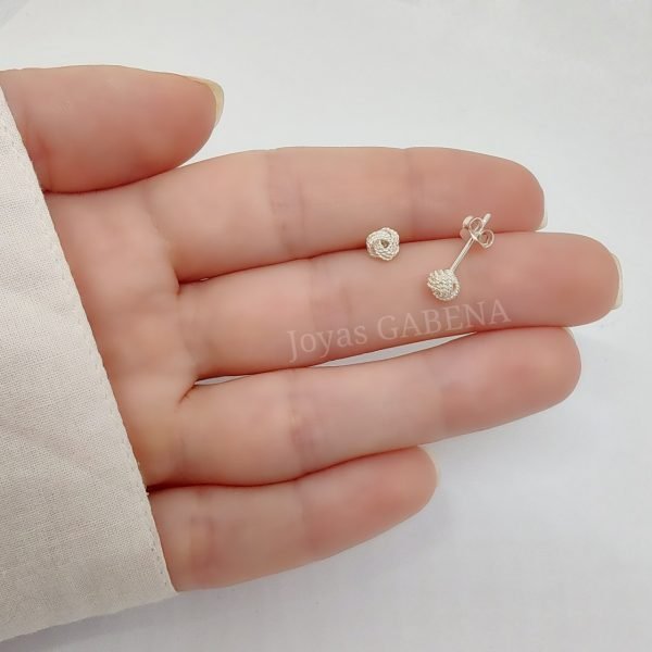 Aros Nudo TRAMADO Plata 925 5mm