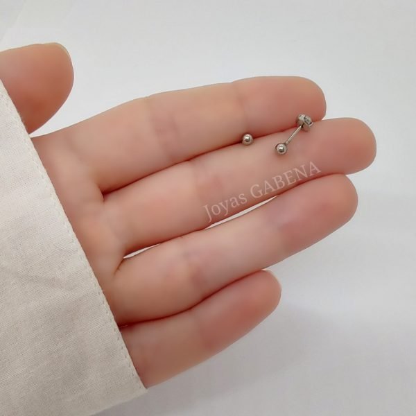 aros abridores bolita 3mm acero quirúrgico