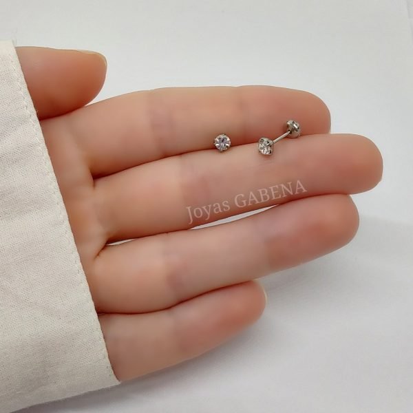 aros abridores strass 3.5mm acero quirúrgico
