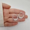 aros argollas cierre italiano cristales plata 925