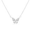 collar mariposa cristales plata 925