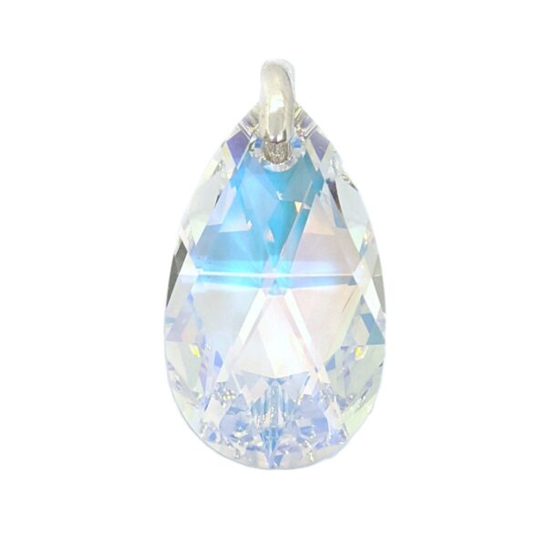 dije cristal gota 28mm plata
