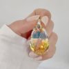 dije cristal swarovski gota 38mm plata 925 1
